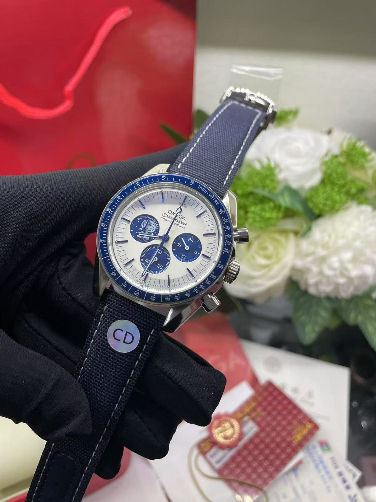 Omega Speedmaster Professional “Snoopy Edition” – Correa Azul 42mm