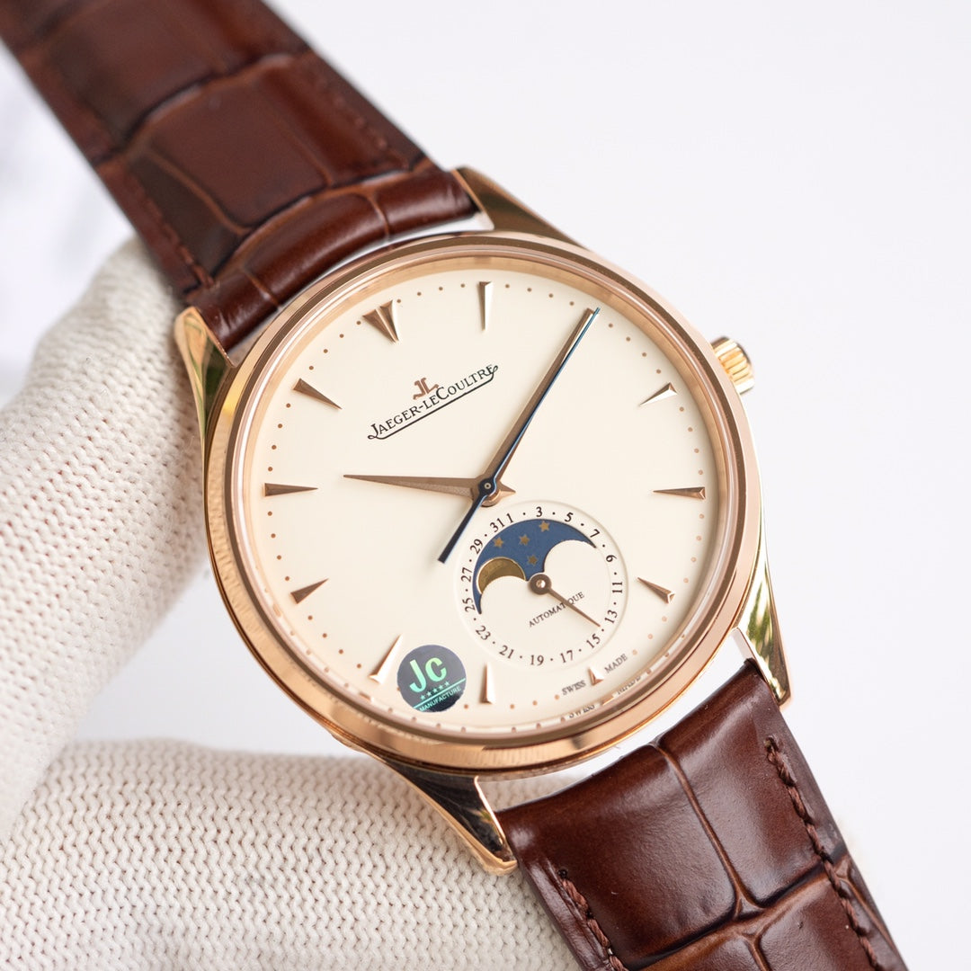 Jaeger-LeCoultre Master Moonphase Oro Rosa / Marfil 39mm