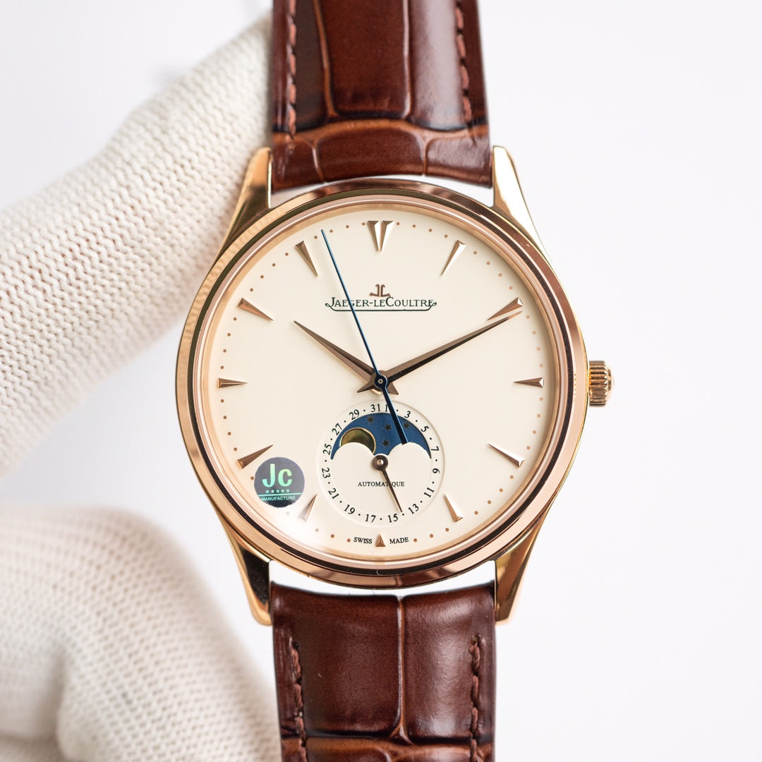 Jaeger-LeCoultre Master Moonphase Oro Rosa / Marfil 39mm