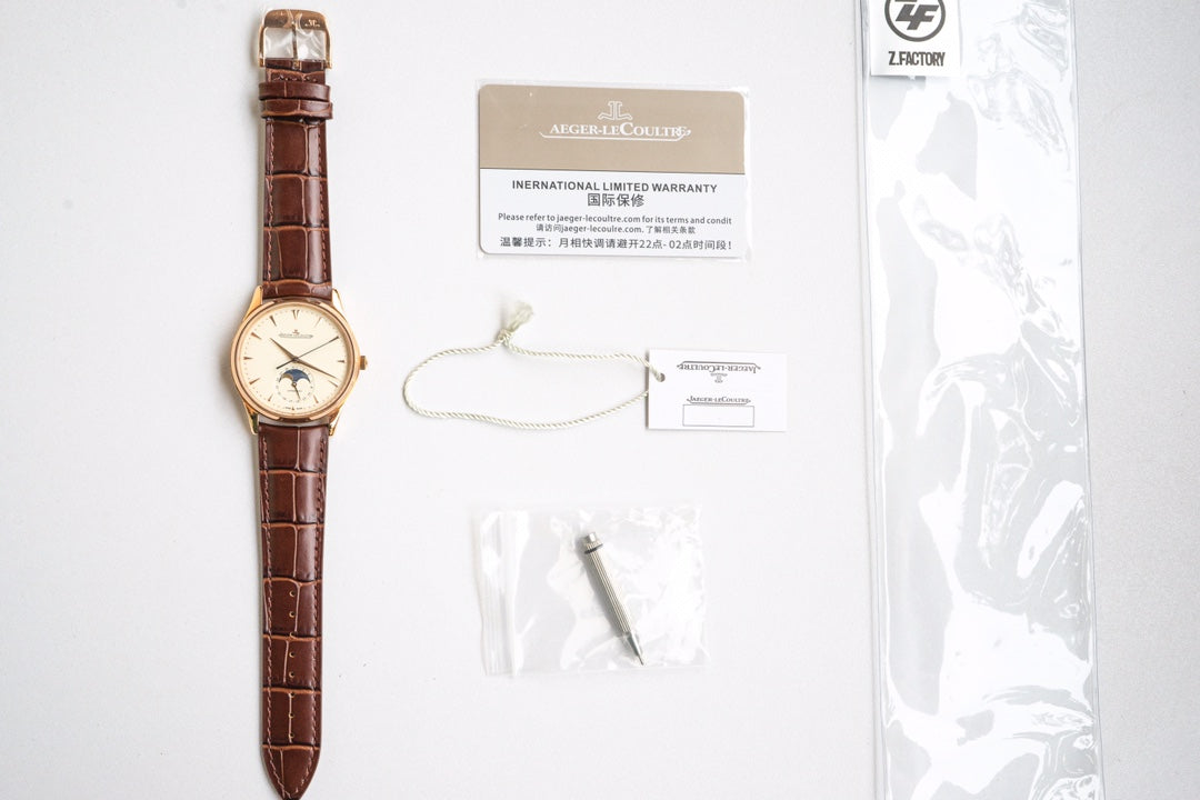 Jaeger-LeCoultre Master Moonphase Oro Rosa / Marfil 39mm