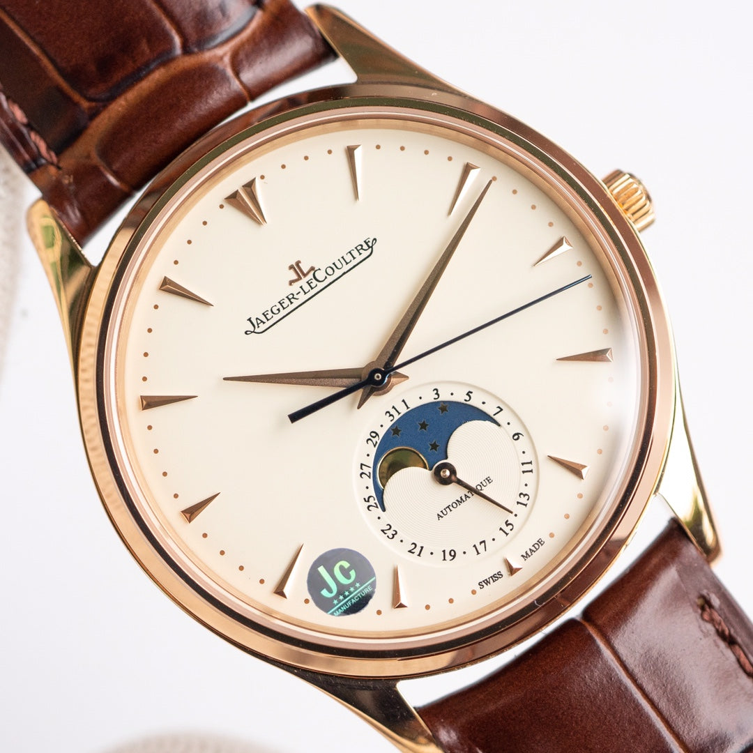 Jaeger-LeCoultre Master Moonphase Oro Rosa / Marfil 39mm