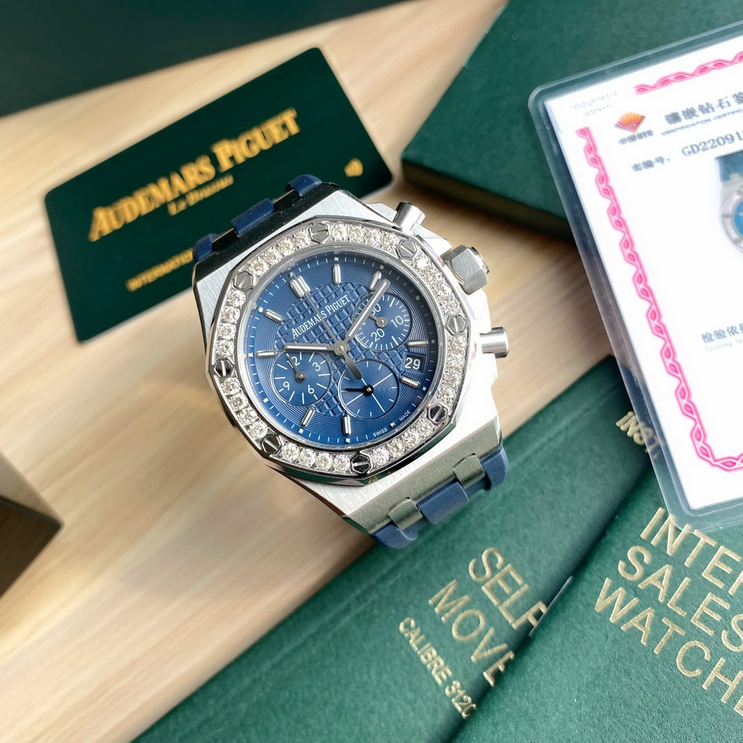 Audemars Piguet Royal Oak Offshore Acero / Correa Azul 37mm