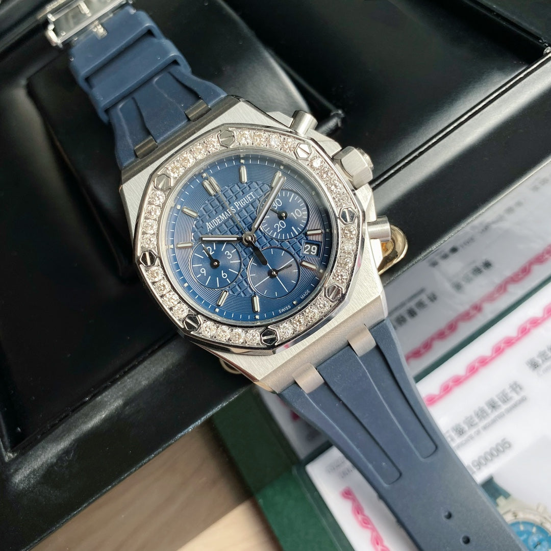 Audemars Piguet Royal Oak Offshore Acero / Correa Azul 37mm