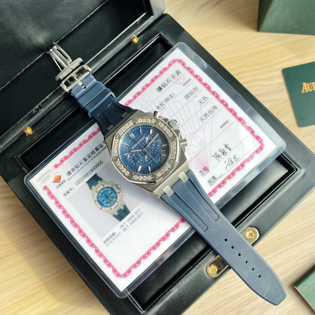Audemars Piguet Royal Oak Offshore Acero / Correa Azul 37mm