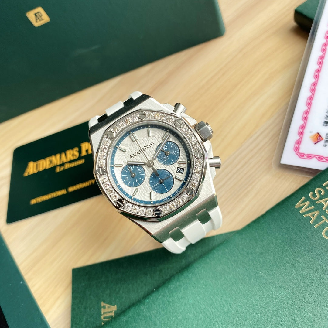 Audemars Piguet Royal Oak Offshore Acero  Azul & Blanco 37mm