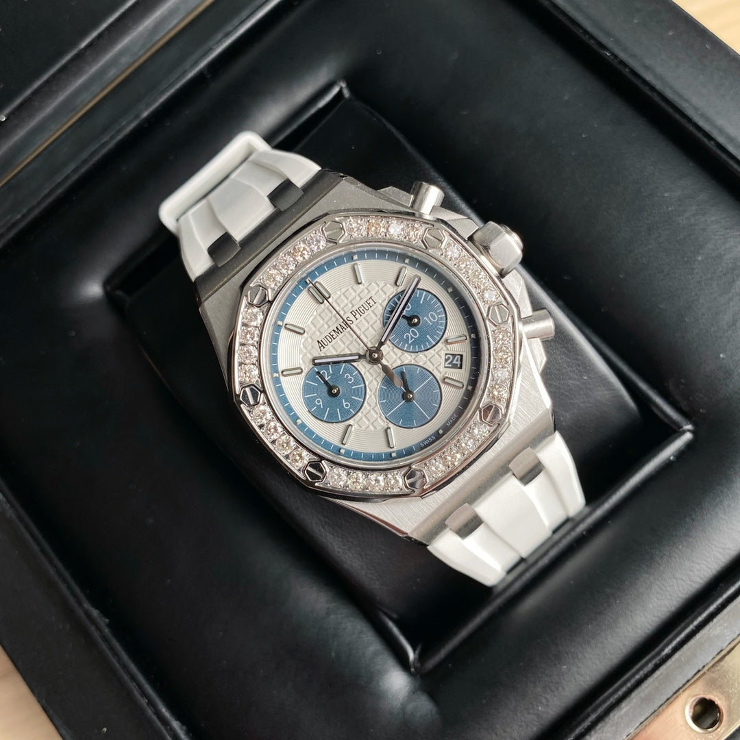 Audemars Piguet Royal Oak Offshore Acero  Azul & Blanco 37mm