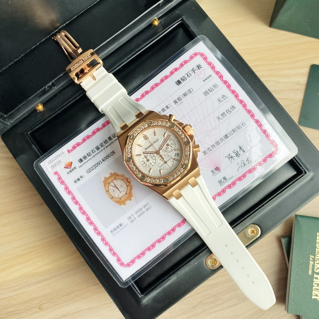 Audemars Piguet Royal Oak Offshore Oro Rosa / Esfera Blanca 37mm