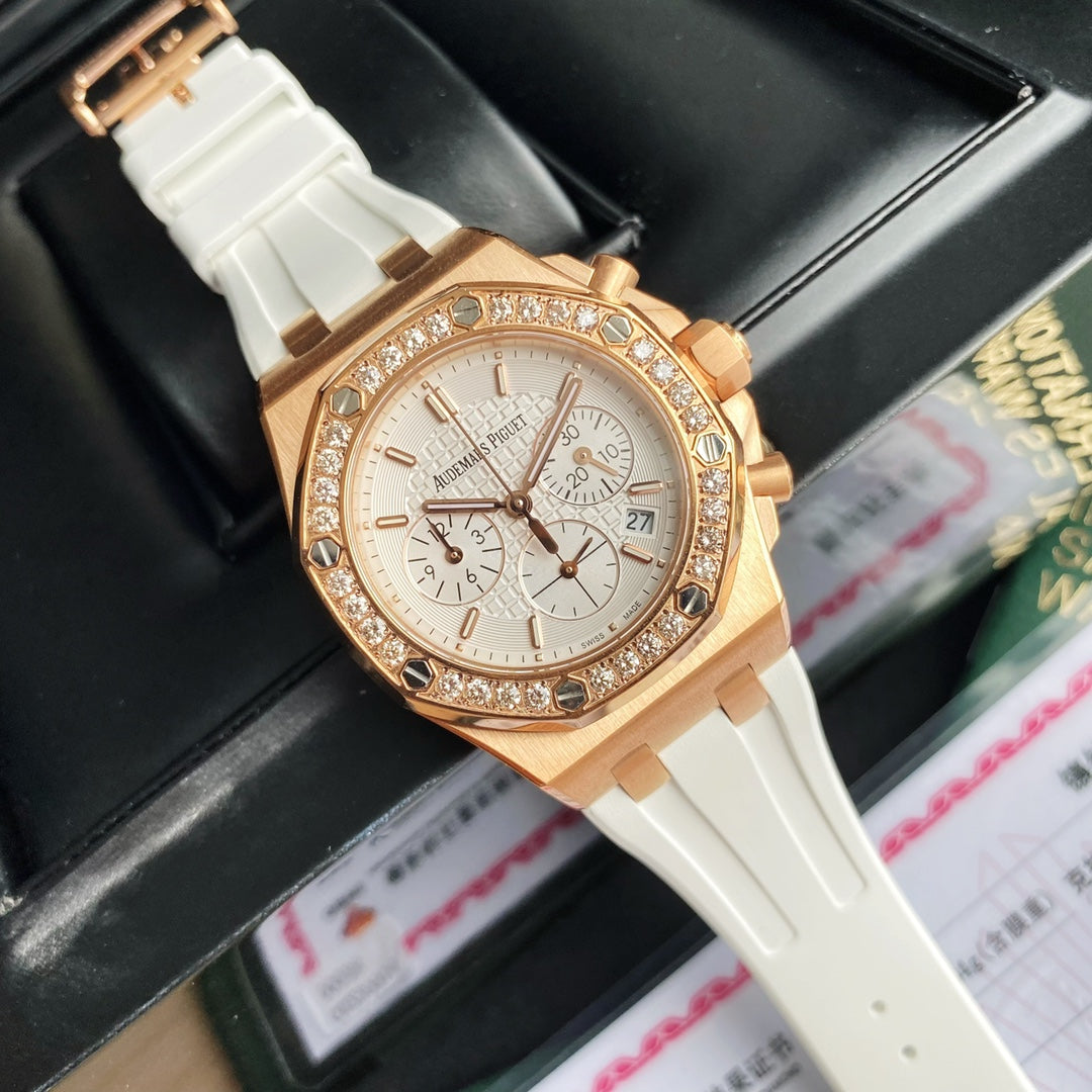 Audemars Piguet Royal Oak Offshore Oro Rosa / Esfera Blanca 37mm