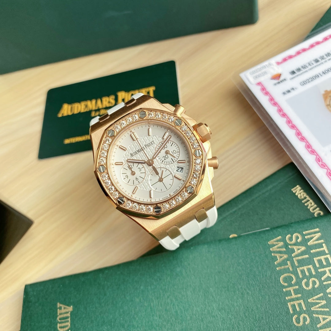 Audemars Piguet Royal Oak Offshore Oro Rosa / Esfera Blanca 37mm