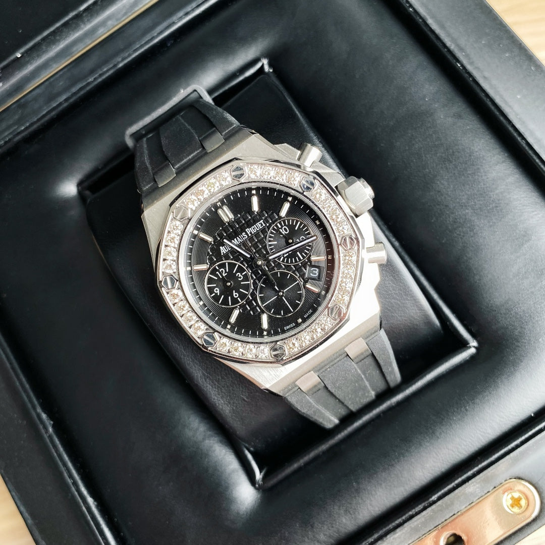 Audemars Piguet Royal Oak Offshore Acero  Correa Negra 37mm