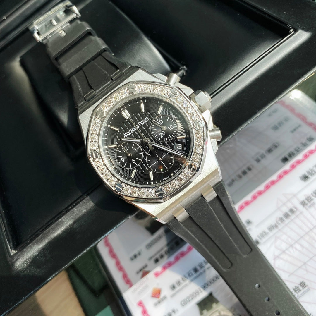 Audemars Piguet Royal Oak Offshore Acero  Correa Negra 37mm