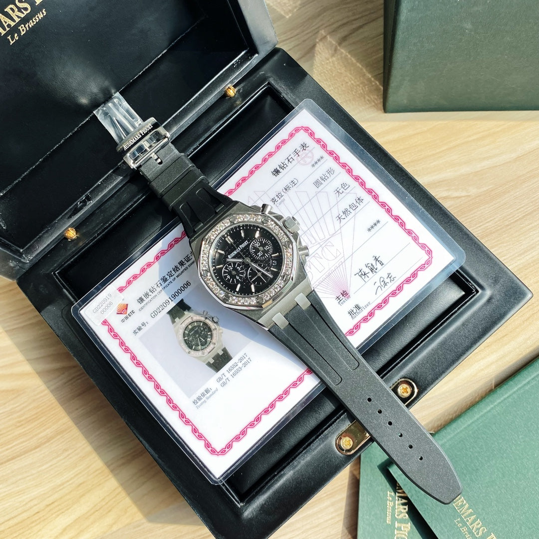 Audemars Piguet Royal Oak Offshore Acero  Correa Negra 37mm
