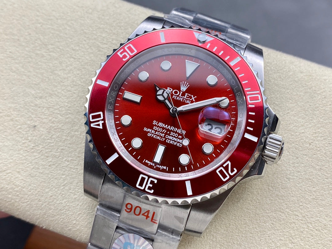 Rolex Oyster Perpetual Submariner Date Rojo completo 40mm