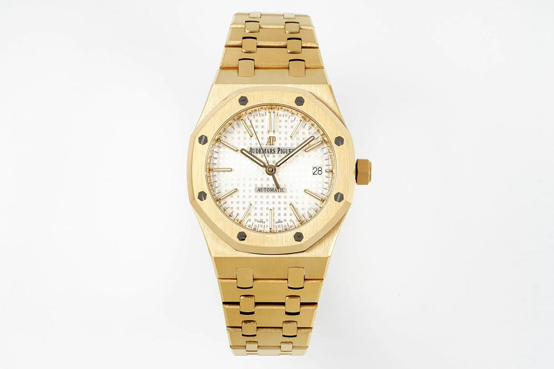Audemars Piguet Royal Oak Dorado Esfera Blanca 41mm