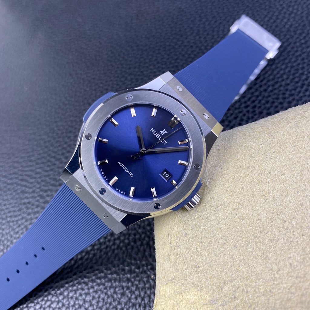 Hublot Classic Fusion Titanium Azul - Correa caucho azul