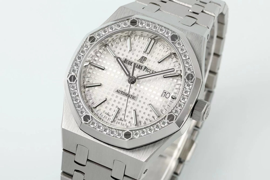 Audemars Piguet Royal Oak Blanco Bisel Diamantes 41mm